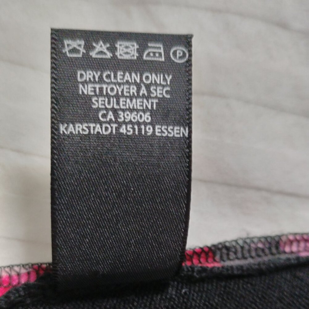 Pink Tartan Cardigan, Merino Wool with Floral Satin Front, XS - Picture 12 of 12